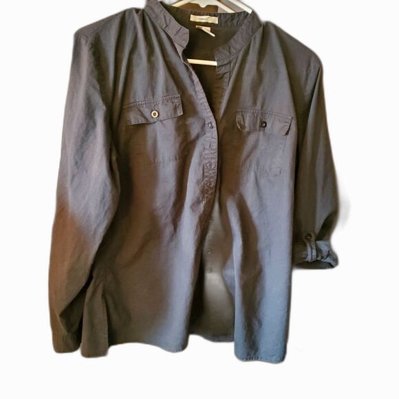 Vtg 90s GAP Cardigan & Edward Black Button Down Shirt, Size M - Picture 4 of 7